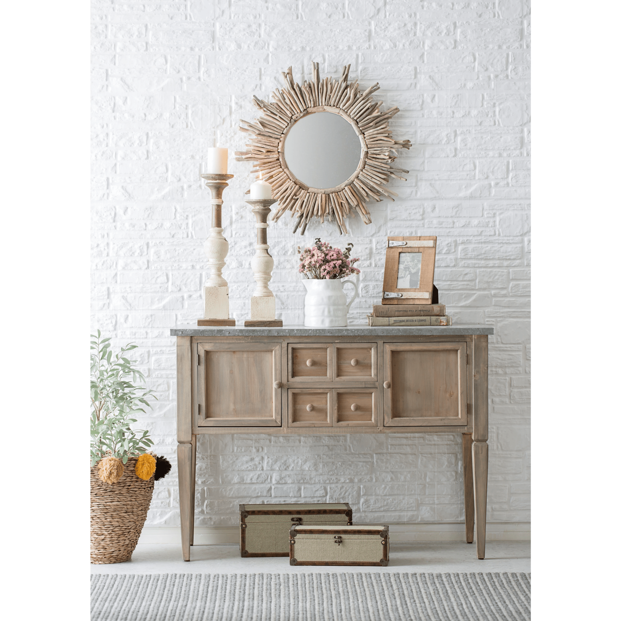 Stoneware Vintage Reproduction Pitcher, White